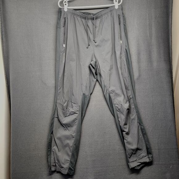 Columbia Track Pant Men XL Regular Fit Grey Pull On Elastic Drawstring Zip Ankle - Picture 1 of 11